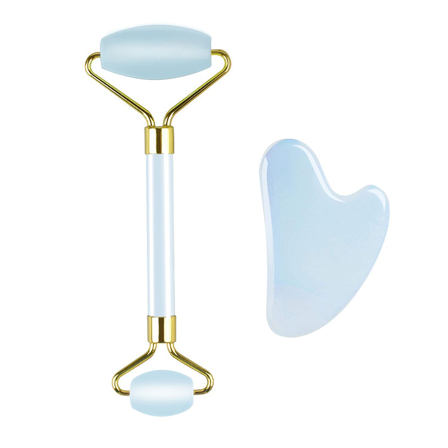 Gua Sha + Face Roller | Opalite set