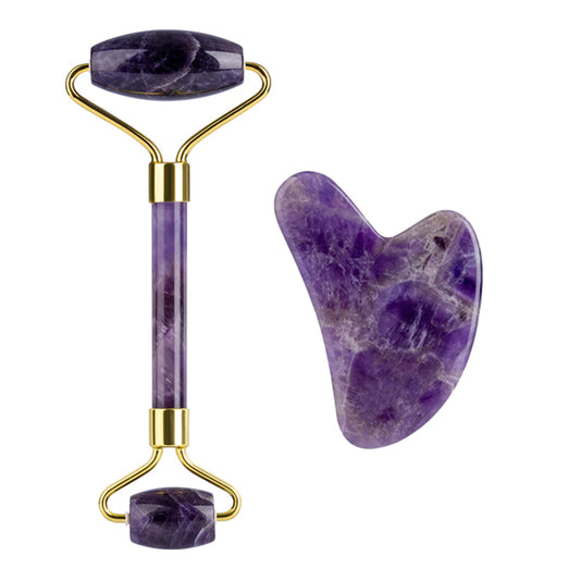 Face Roller + Gua Sha set Amethyst
